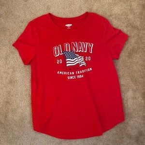 Brand new, never worn soft cotton red women’s tee shirt